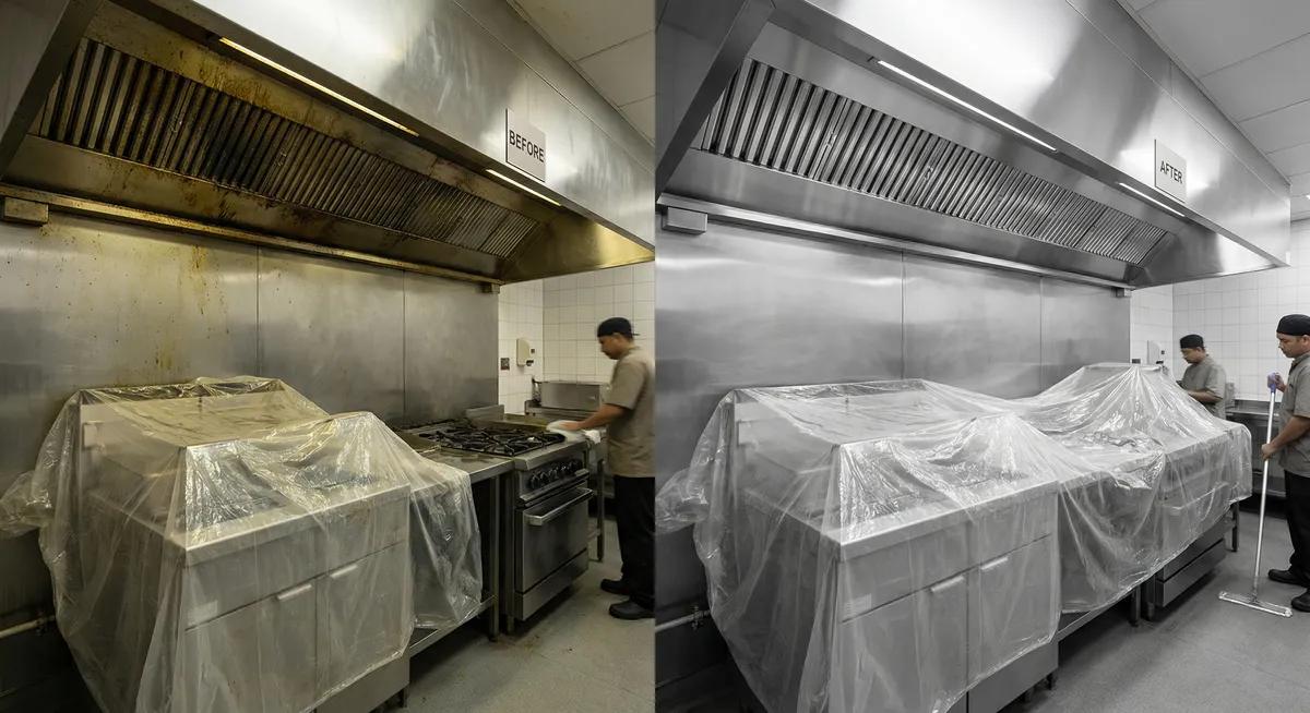 Commercial kitchen hood and filter cleaning service in Orlando
